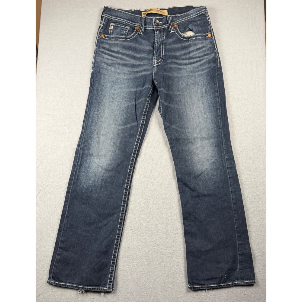 Big Star Voyager Straight Jeans Mens 34R Dark Wash Relaxed Fit Buckle Exclusive